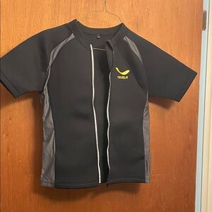 Black and Gray women neoprene sauna Shirt